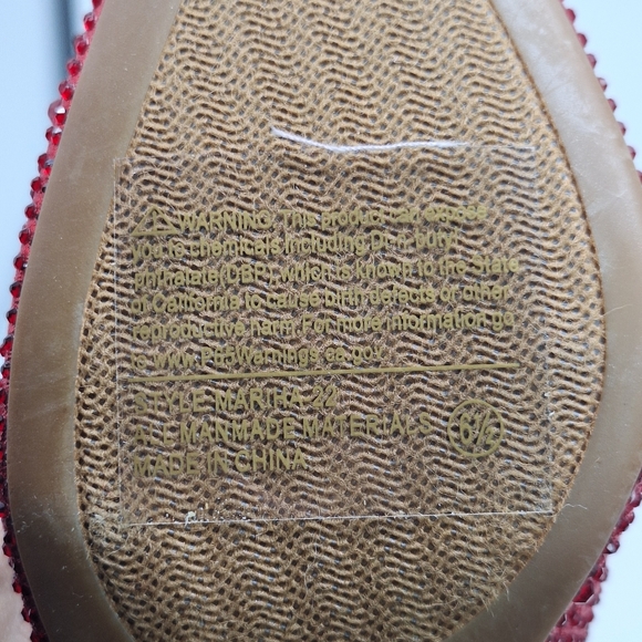 Top Moda Mariha Women's Rhinestone Knee High Boots 6.5 Red Sparkle - Picture 10 of 12